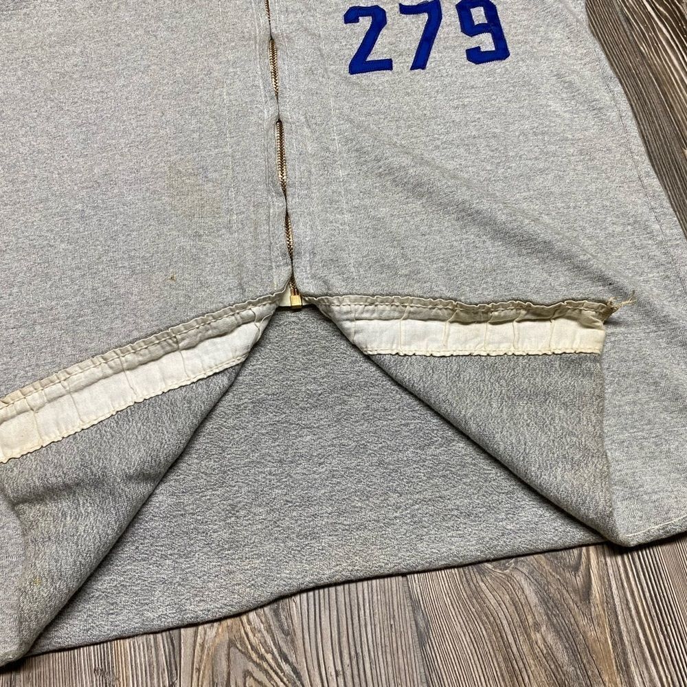 Vintage 1980’s Baseball Jersey Men’s Large Jacksonville Post 279 Gray Distressed - Picture 3 of 10